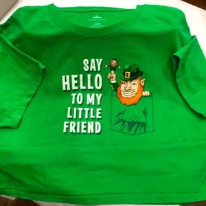 ST. PATRICKS DAY green shirt  size large 42/44. C E L E B R A T E  w your friend